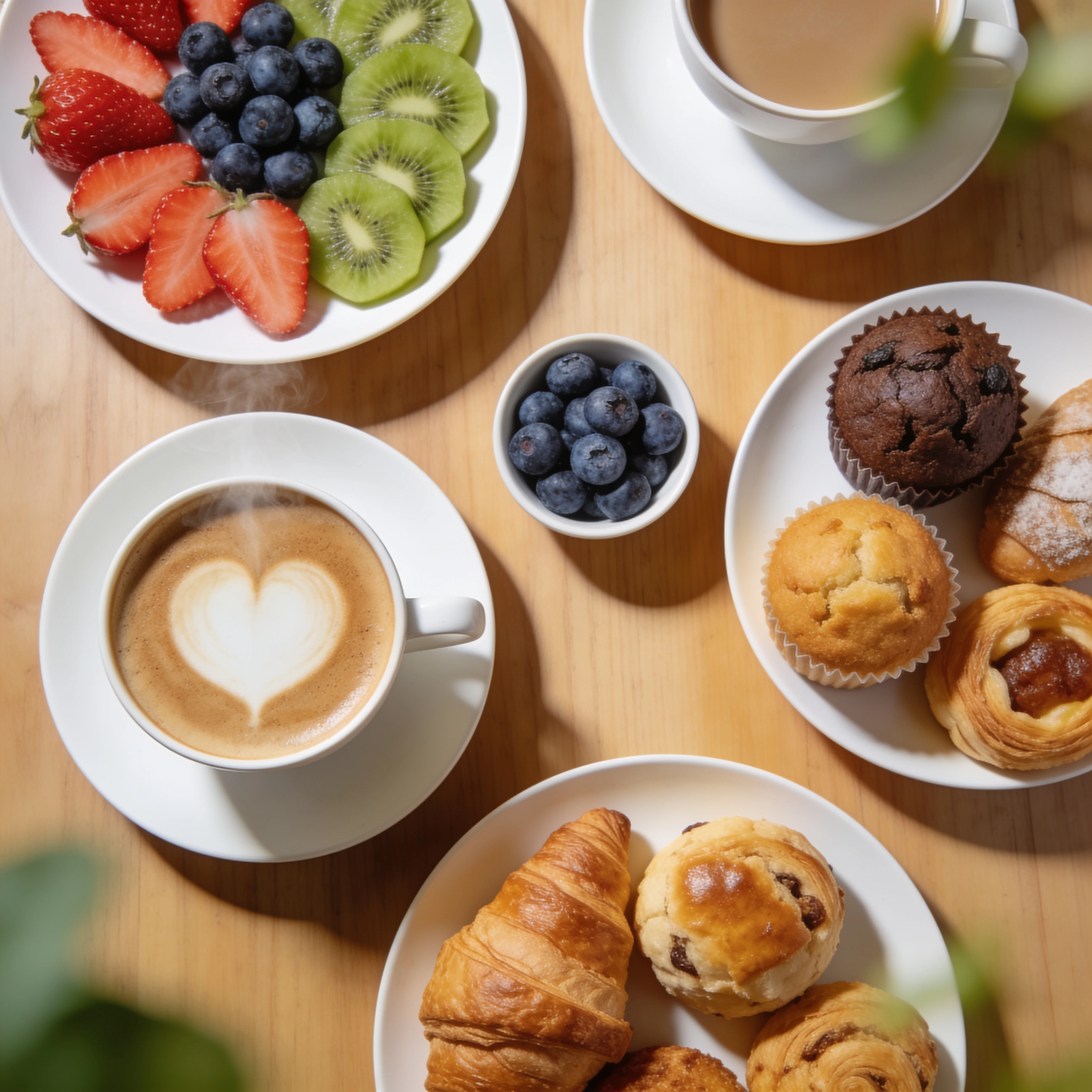 Bird's eye flat lay