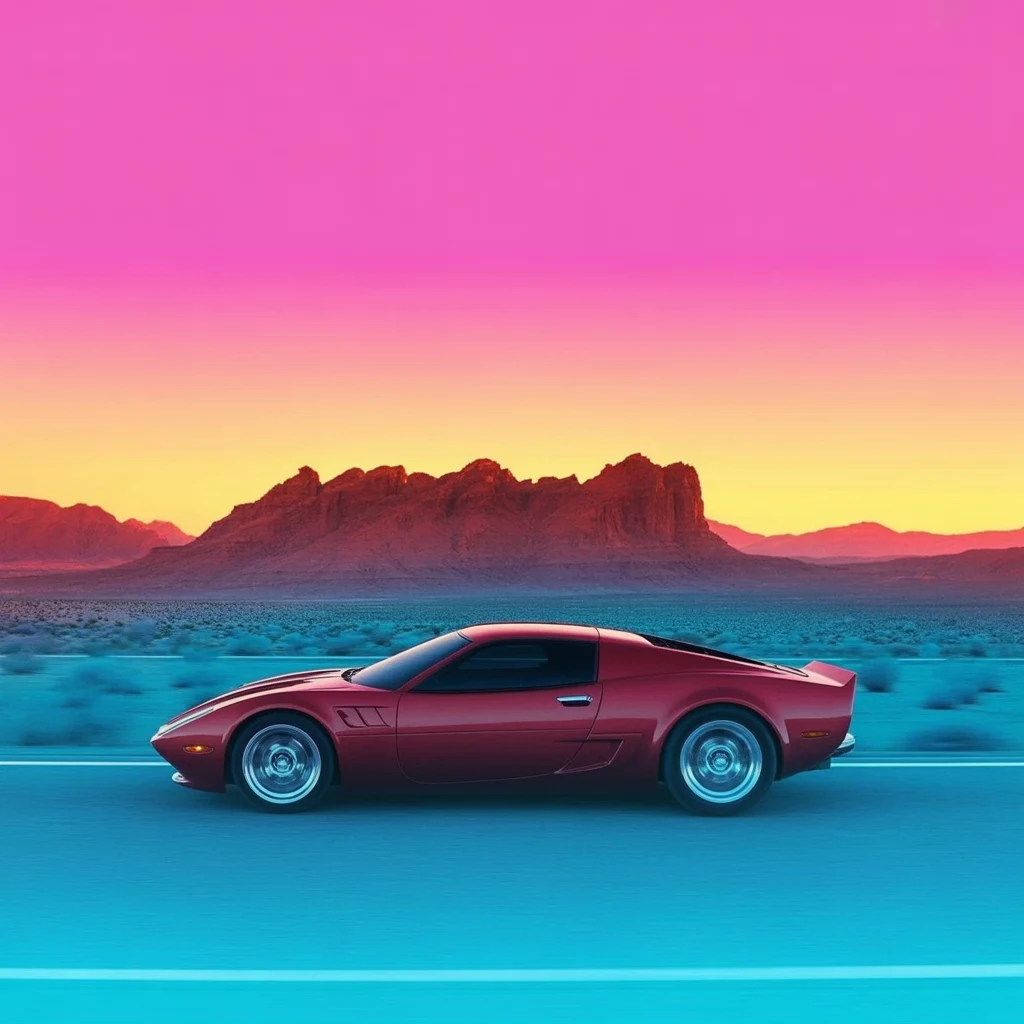 Neon synthwave