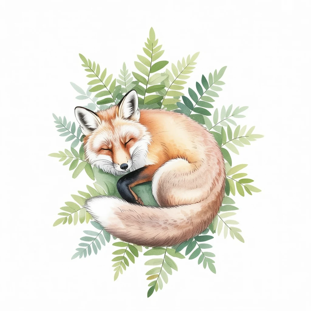 Soft watercolor botanical